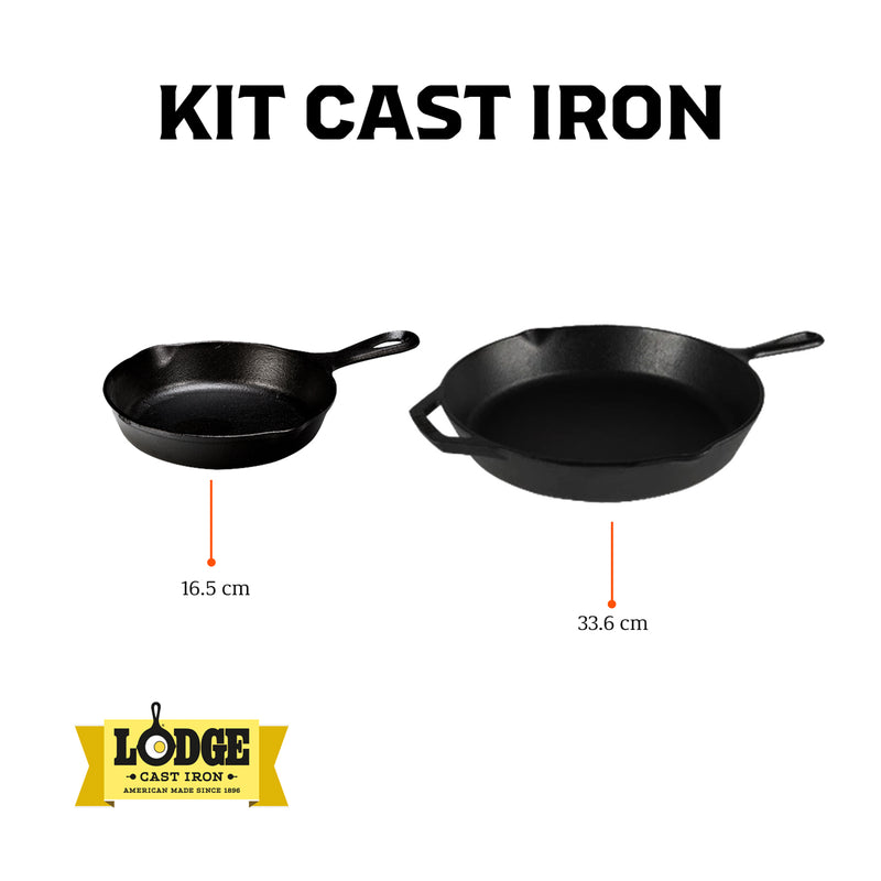 Kit Sartenes Lodge Cast Iron