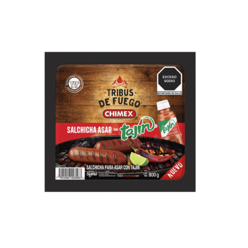 Salchicha para Asar Tajín Tribus de Fuego 800 g