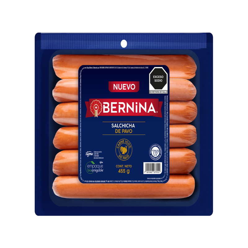 Salchicha de Pavo Bernina 455 g