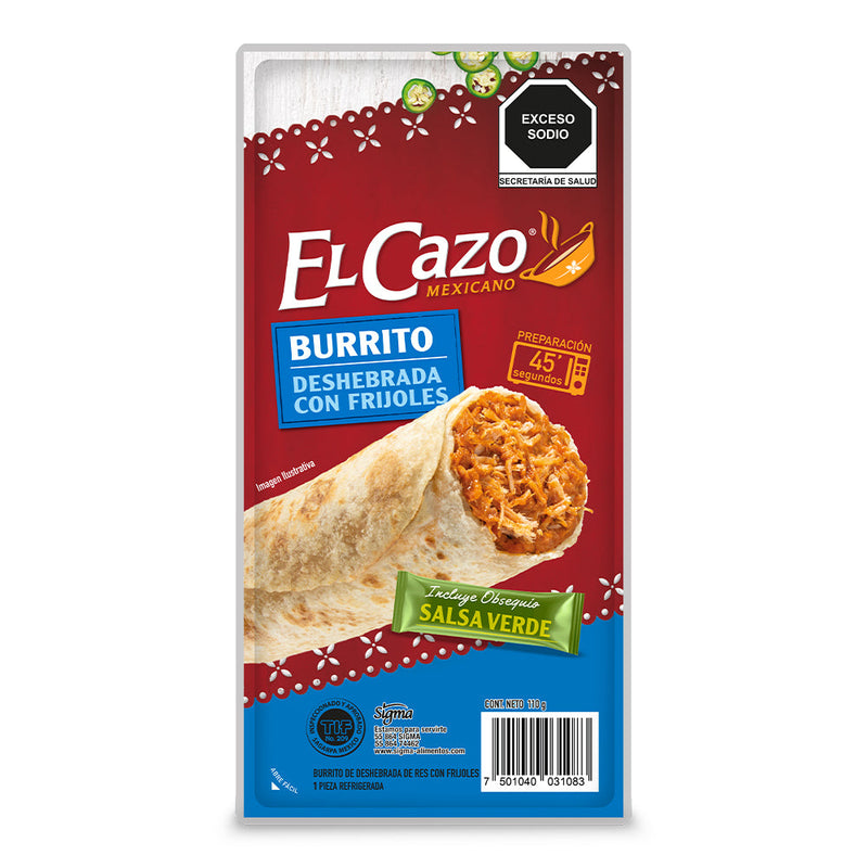 Burrito Deshebrada El Cazo 110 g