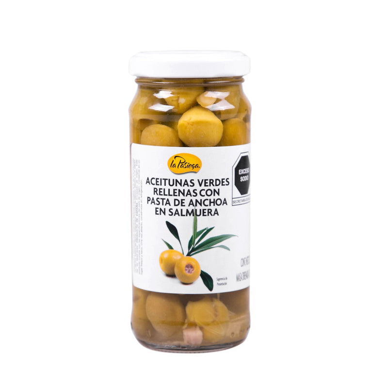 Aceitunas Verdes Rellena de Anchoas La Pasiega 230 g