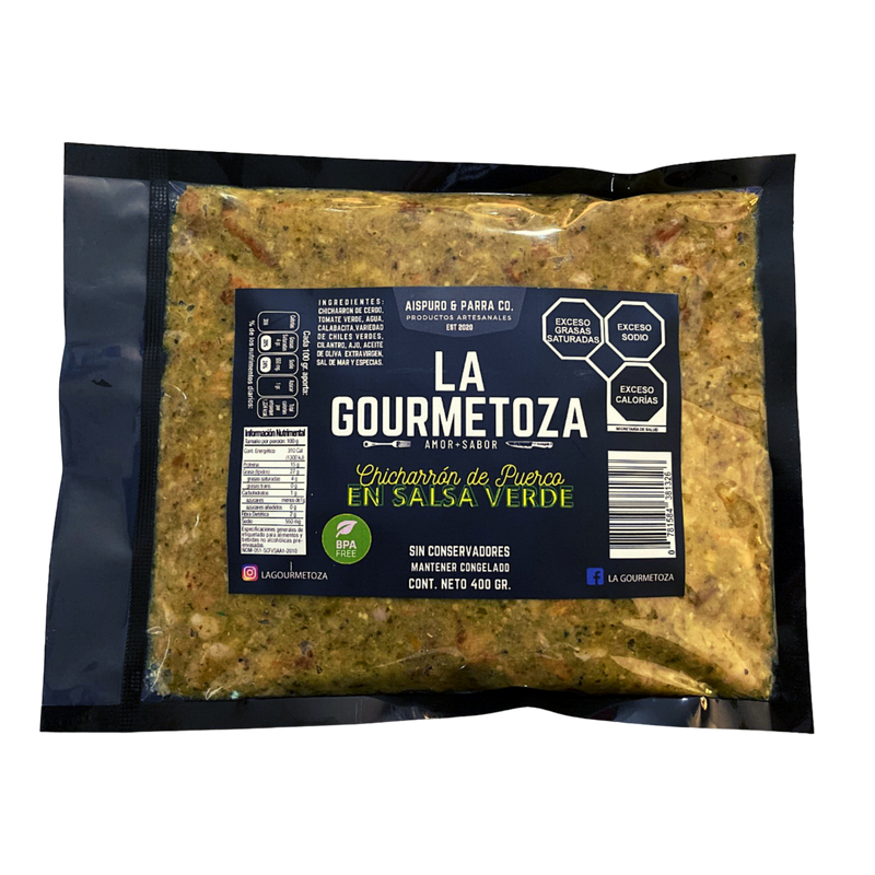 Chicharrón en Salsa Verde La Gourmetoza 400 g