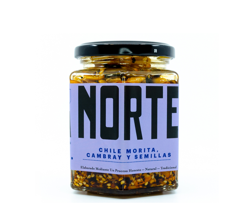 Salsas NORTE Chile Morita, Cambray y Semillas  240 g