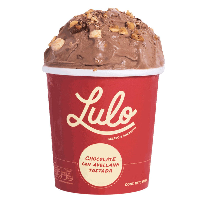 Lulo Gelato Chocolate con Avellanas Tostadas 473 ml